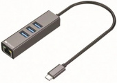 Разветвитель USB-C Origo OU330N 3порт. серый (OU330N/A1A)