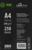 Бумага Cactus CS-LPA4250250 A4/250г/м2/250л./белый CIE170% для лазерной печати