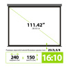 Экран Cactus 150x240см SIlverMotoExpert CS-PSSME-240X150-DG 16:10 настенно-потолочный рулонный тёмно