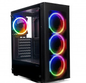 Корпус XASTRA A300 4FRGB без БП боковая панель из закалённого стекла 2*USB 2.0 USB 3.0 A300-4FR12F