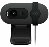 Камера Web Logitech HD Webcam Brio 105 графитовый 2Mpix (1920x1080) USB2.0 с микрофоном для ноутбука