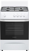 Плита Газовая Darina C 1001 W белый/черный (без крышки) реш.сталь