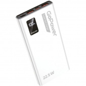 Внешний аккумулятор GoPower PB03-10 10000mAh 3.0A 22.5W 2USB Type-C белый (1 50) 00-00029658