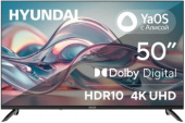 Телевизор LED Hyundai 50" H-LED50BU7012 YaOS Frameless черный/черный 4K Ultra HD 60Hz DVB-T DVB-T2 D
