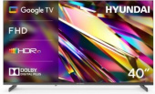 Телевизор LED Hyundai 40" H-LED40BS5011 Google TV Frameless Metal черный FULL HD 60Hz DVB-T DVB-T2 D