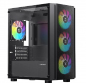 Корпус XASTRA A402M 4ARGB без БП 2*USB 2.0 USB 3.0 A402M-4FC12A-BK