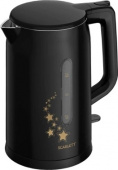 Чайник электрический Scarlett SC-EK21S45 1.5л. 2200Вт черный корпус: нерж.сталь/пластик