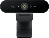 Камера Web Logitech BRIO черный 13Mpix (4096x2160) USB3.0 с микрофоном (960-001725)