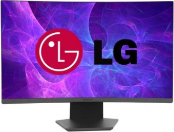 Монитор 27" LG 27GS60QC-B Black (VA, изогнутый, 2560x1440, 180Hz, 1 ms, 178°/178°, 300 cd/m, 3000:1,