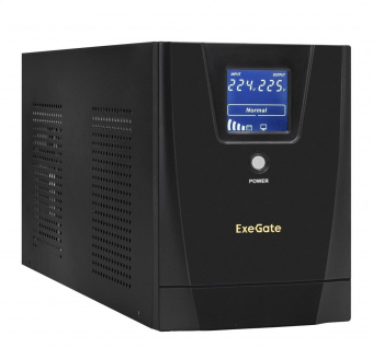 Источник бесперебойного питания (ИБП) ExeGate EP287660RUS SpecialPro Smart LLB-3000.LCD.AVR.EURO.RJ.
