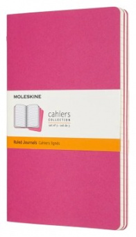 Блокнот Moleskine CAHIER JOURNAL CH016D17 Large 130х210мм обложка картон 80стр. линейка розовый неон