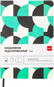 Ежедневник Deli COLORING CN148 A5 обложка картон 136стр. зеленый