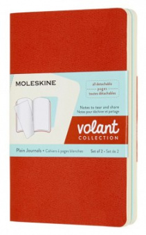 Блокнот Moleskine VOLANT QP713F16B24 Pocket 90x140мм 80стр. нелинованный мягкая обложка оранжевый/го