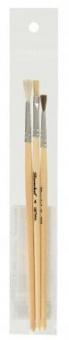 Набор кистей Silwerhof 980055 (наб.3шт) пон.круг.№2/коз.круг.№3/щет.плос.№4 дерев.ручка