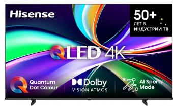 Телевизор QLED Hisense 85" 85E7Q черный 4K Ultra HD 60Hz MEMC DVB-T DVB-T2 DVB-C DVB-S DVB-S2 USB Wi