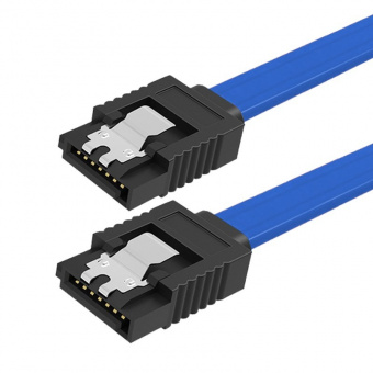 Кабель интерфейсный SATA III 0.5 m SATA III - SATA III до 6Gbps, 26 AWG, 7pin 7pin, с металлическим 