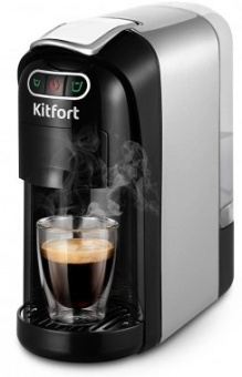 Кофемашина Kitfort КТ-7508 1400Вт серебристый/черный
