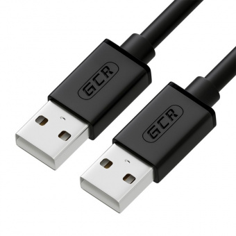 Кабель Greenconnect 1.5m USB 2.0, AM/AM, черный, 28/28 AWG, экран, армированный, морозостойкий, GCR-