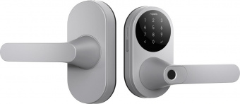 Умный замок Aqara Smart Door Lock U300 накладной разбл.отпеч.паль./код/пар/NFC/прил/мех.кл серый (DL
