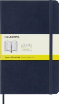 Блокнот Moleskine CLASSIC SOFT QP617B20 Large 130х210мм 192стр. клетка мягкая обложка синий сапфир