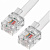 Телефонный шнур удлинитель для аппарата 3.0m GCR-TP6P4C-3.0m, 6P4C (джек 6p4c - jack 6p4c) белый GRE