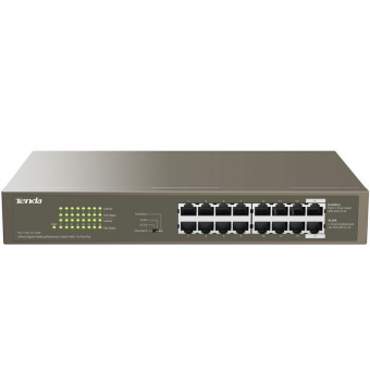 Коммутатор TENDA TEG1116P-16-150W Коммутатор неуправляемый PoE 16 портов 16x1 Гбит/с PoE 16х30 Вт до