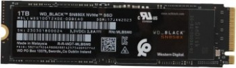 Накопитель SSD WD PCIe 4.0 x4 1TB WDS100T2X0E Black SN850X M.2 2280