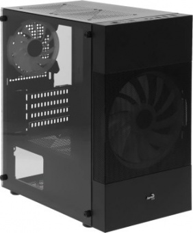 Корпус Aerocool Atomic Lite-G-BK-v2 черный без БП mATX 6x120mm 2x140mm 1xUSB2.0 2xUSB3.0 audio bott 
