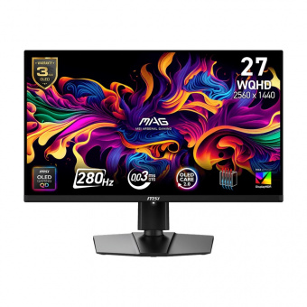 Монитор MSI 26.5" Mag 271QP QD-OLED X28 черный QD OLED LED 16:9 HDMI матовая HAS Piv 250cd 178гр/178