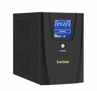 Источник бесперебойного питания (ИБП) EP285500RUS ExeGateSpecialPro Smart LLB-1500.LCD.AVR.C13.RJ.US