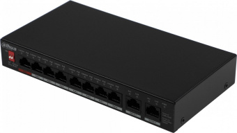 Коммутатор Dahua DH-PFS3010-8ET-96 (L2) 8x100Мбит/с 8PoE 96W неуправляемый