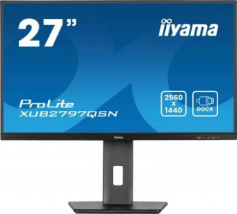 Монитор Iiyama 27" ProLite XUB2797QSN-B2 черный IPS LED 16:9 HDMI M/M матовая HAS Piv 1300:1 300cd 1
