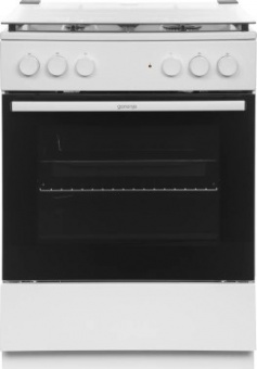 Плита Комбинированная Gorenje GK6A20WF белый (стеклянная крышка) реш.чугун