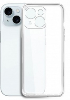 Чехол (клип-кейс) BoraSCO для Apple iPhone 15 Plus Silicone Case прозрачный (72410)
