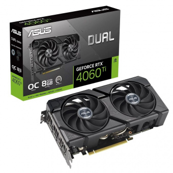 Видеокарта ASUS PCI-E RTX4060Ti DUAL EVO OC 8GB GDDR6 128bit 90YV0J49-M0NA00 3xDP HDMI 2FAN