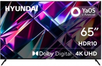 Телевизор LED Hyundai 65" H-LED65BU7003 Яндекс.ТВ Frameless черный 4K Ultra HD 60Hz DVB-T DVB-T2 DVB