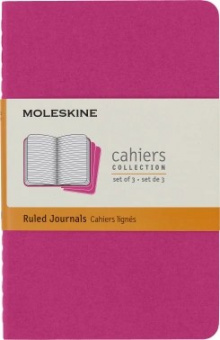 Блокнот Moleskine CAHIER JOURNAL CH011D17 Pocket 90x140мм обложка картон 64стр. линейка розовый неон